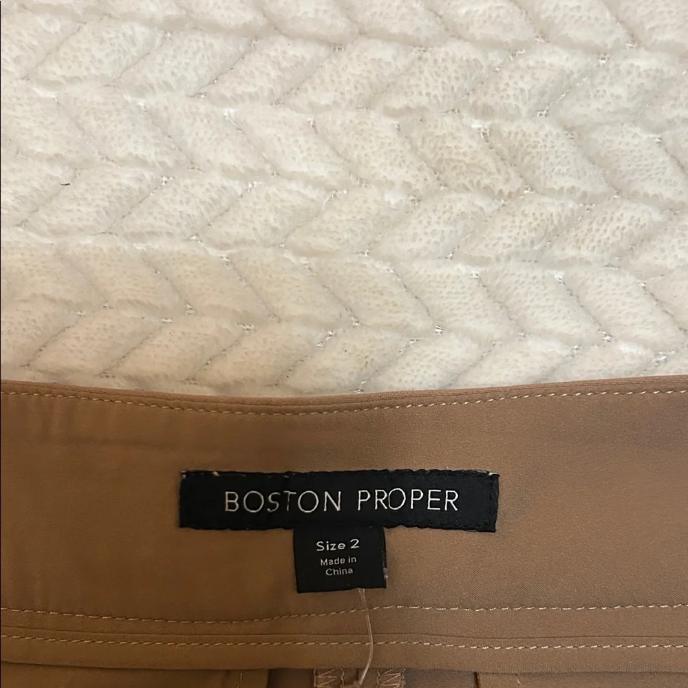 Set of 4 like-new Boston Proper Women's Trousers - Red, Tan, Pink, Cream - Picture 4 of 7